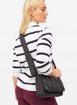 Weave Detail Nylon Cross Body Bag One Size