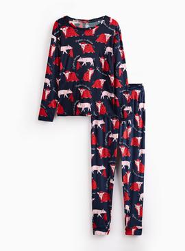 Matching Family Men's Christmas Piglets In Blankets Printed Slinky Pyjamas