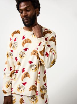 Matching Family Men's Christmas Croissant Printed Pyjamas