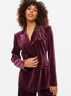 Single Breasted Velvet Blazer