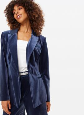Single Breasted Velvet Blazer