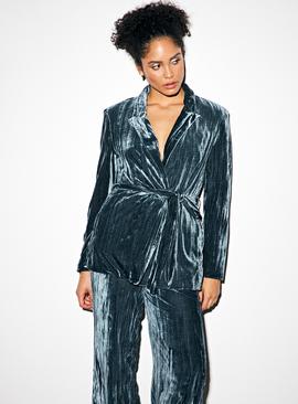 Crinkle Velvet Co-ord Blazer