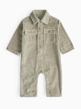 Khaki Corduroy Romper