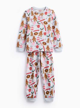 Mini Me Kids' Christmas Blue Festive Baking Printed Pyjamas
