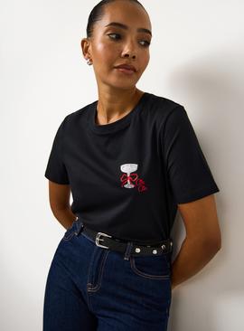 Christmas Cin Cin Glass Regular Fit Graphic T-Shirt