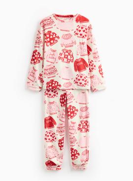 Mini Me Christmas Jumpers Printed Slinky Pyjamas
