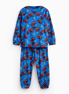 Disney Cars Printed Blue Slinky Fleece Pyjamas