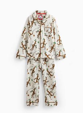 Stick Man Printed Grey Jersey Traditional Pyjamas