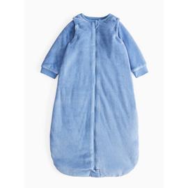 Blue Velour Long Sleeve 2.5 Tog Sleeping Bag 6-12 months