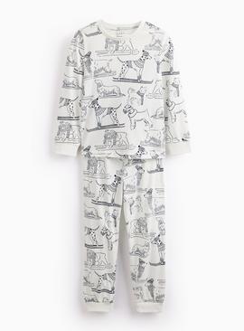 Matching Family Kids' Christmas Dog Printed Jersey Pyjamas