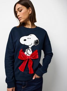 Mini Me Snoopy Christmas Bow Sweatshirt