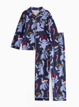 Matching Family Kids' Disney Stitch Navy Jersey Pyjamas