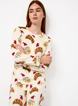 Matching Family Women's Christmas Croissants Printed Pyjamas