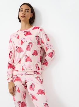 Matching Family Women's Christmas Piglets In Blankets Print Slinky Pyjamas