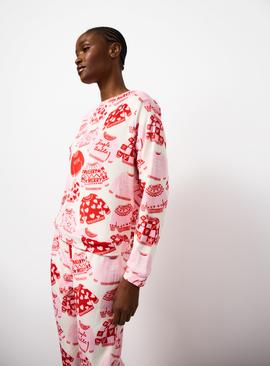 Mini Me Christmas Jumper Printed Slinky Fleece Pyjamas