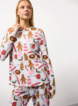 Mini Me Women's Christmas Blue Festive Baking Printed Pyjamas