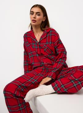 Matching Family Women's Christmas Red Check Traditional Pyjamas