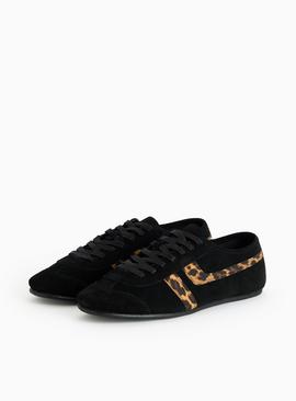Black Suede Low Profile Trainers