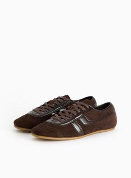 Brown Suede Low Profile Trainers