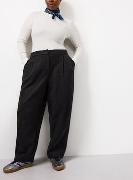 Charcoal Barrel Leg Elevated Jogger