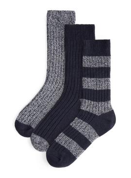 Navy Thermal Boot Socks 3 Pack