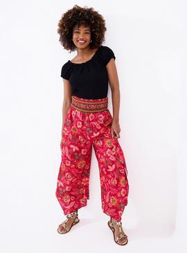 JOE BROWNS Contrast Floral Border Print Beach Trousers