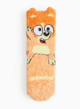 Bluey Bingo Print Orange Cosy Socks