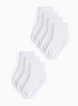 Plain White Socks 7 Pack