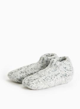 Grey Popcorn Footsie Socks