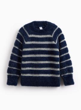 Sparkle Striped Fluffy Jumper