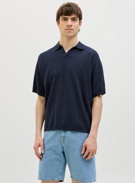 JJ REBEL Callum Knit Split Neck Polo