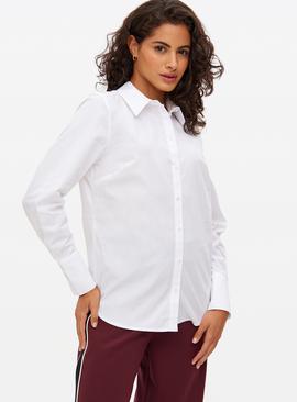White Poplin Regular Shirt