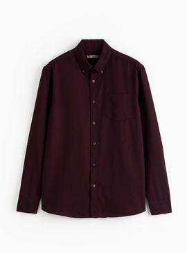 Dark Red Regular Fit Oxford Shirt