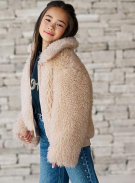 Cream Faux Fur Bomber