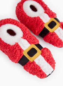 Novelty Santa Claus Fleece Lined Footsie Socks