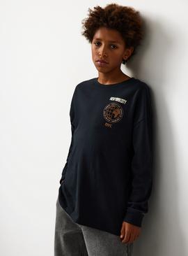 Mock Sleeve T-Shirt & Denim Jeans