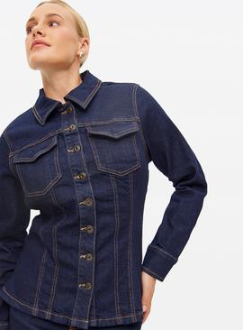Dark Denim Cinched Co-ord Shirt