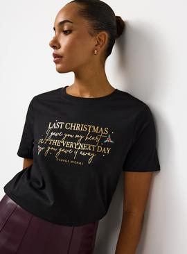 Last Christmas Lyric Printed Regular T-Shirt