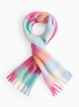 Pastel Check Brushed Heavyweight Scarf One Size
