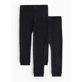 Plain Black Leggings 2 Pack