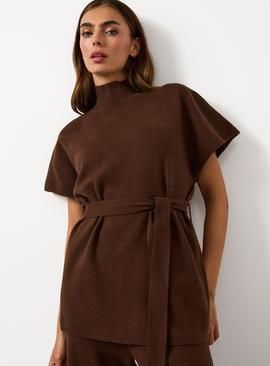 Belted Compact Knit Co-ord Top