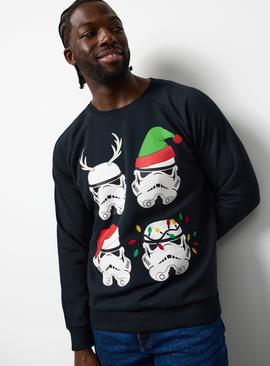 Stormtrooper Graphic Print Black Sweatshirt