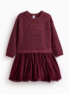 Sparkle Knitted Puffball Dress