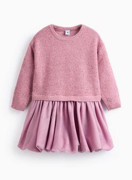 Sparkle Knitted Puffball Dress