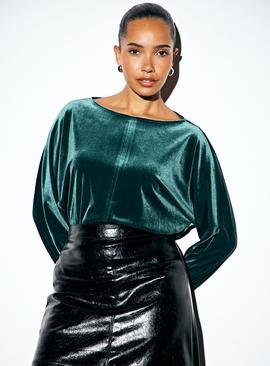Batwing Sleeve Velvet Top