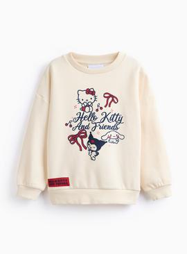 Hello Kitty And Friends Printed Cream Sweatshirt
