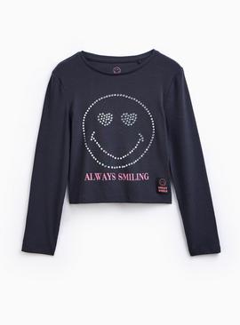 Smiley World Character Print Long Sleeve T Shirt