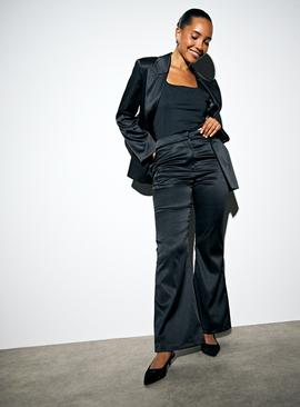 Tailored Bootcut Satin Trousers