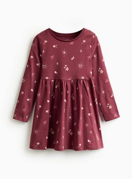 Christmas Printed Jersey Dress