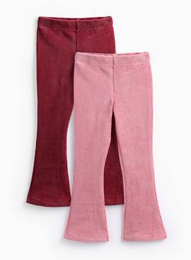 Corduroy Flared Leggings 2 Pack